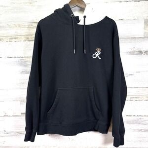 Ranboo Twitch Black & White Colorblock Embroidered‎ Logo Hoodie Sweatshirt XL